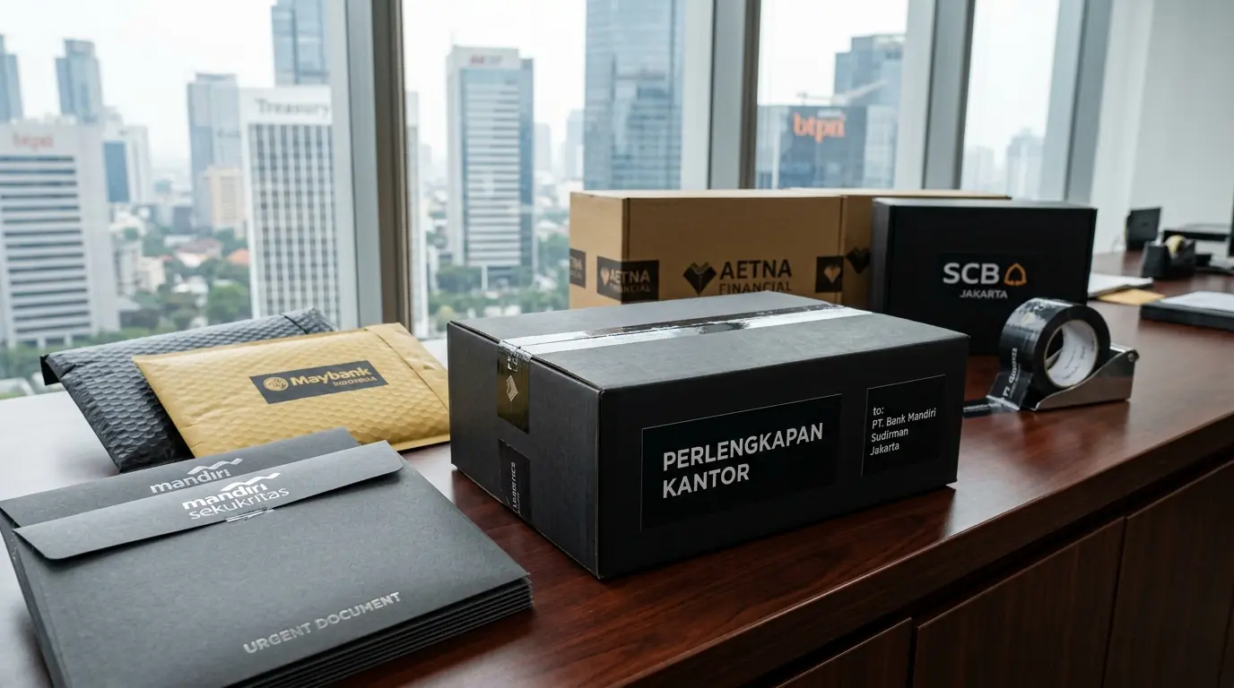 Tumpukan map ordner F4 murah grosir di dalam lemari arsip perkantoran Jakarta