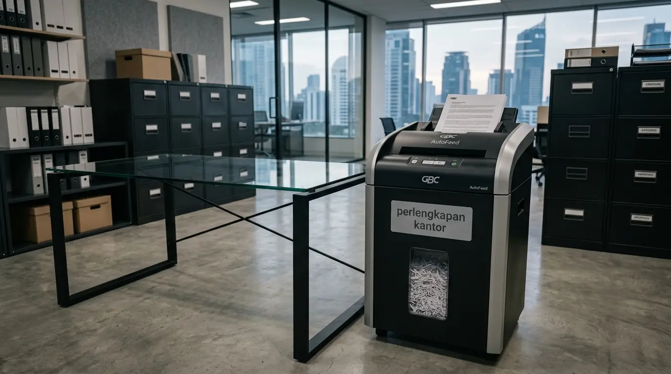 Tempat jual paper shredder GBC murah tipe heavy duty untuk ruang dokumen kantor