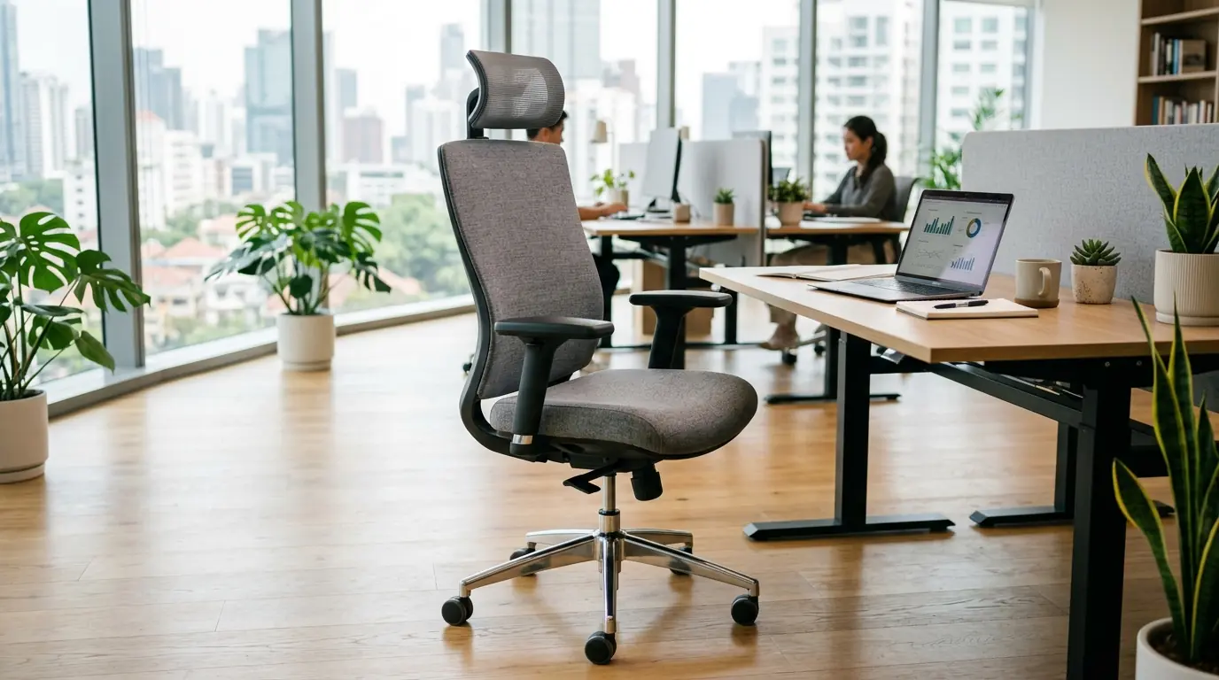 Harga grosir kursi kantor ergonomis staff untuk pengadaan proyek perkantoran