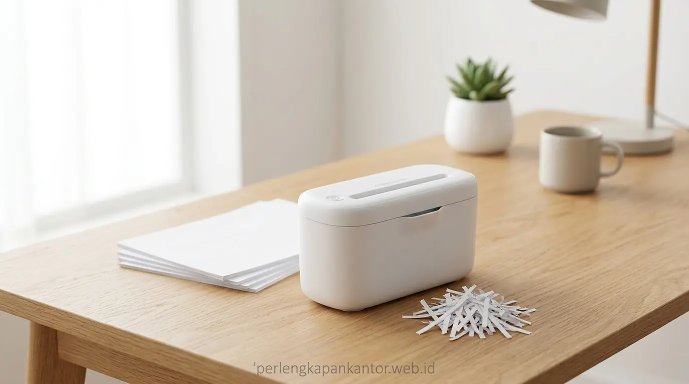 Pisau pemotong baja presisi pada paper shredder portable murah di bawah 1 juta