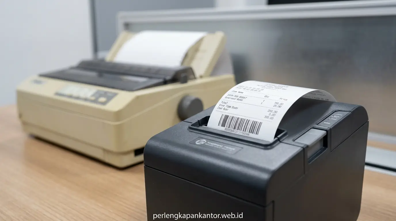 Perbandingan printer thermal vs dot matrix untuk efisiensi struk kasir toko dan kantor
